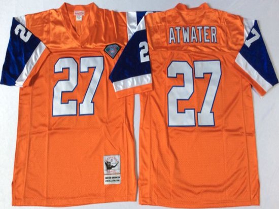 Denver Broncos #27 Steve Atwater 1994 Orange Throwback Jersey