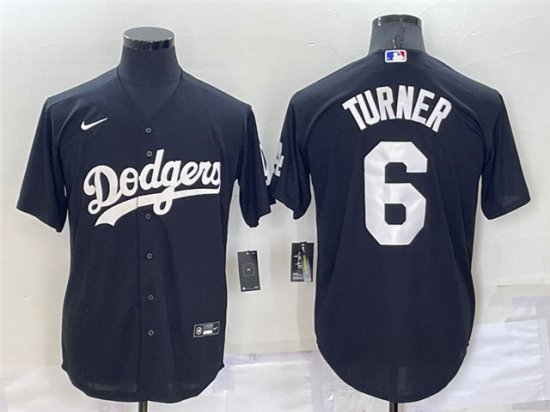 Los Angeles Dodgers #6 Trea Turner Black Turn Back The Clock Jersey