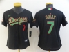 Women's Los Angeles Dodgers #7 Julio Urias Black Mexico Flag Themed World Series Jersey