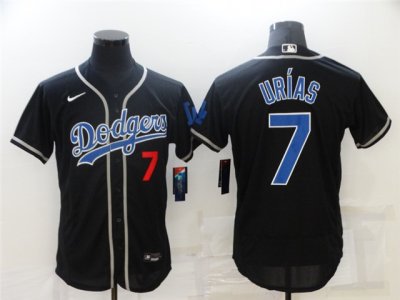 Los Angeles Dodgers #7 Julio Urias Black Fashion Flex Base Jersey