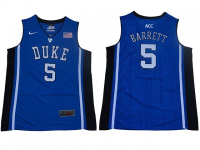 Duke Blue Devils #5 R.J. Barrett Blue Elite College Basketball Jersey