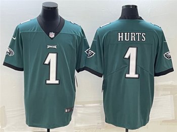 Philadelphia Eagles #1 Jalen Hurts Green Vapor Limited Jersey