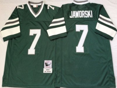 Philadelphia Eagles #7 Ron Jaworski 1980 Throwback Green Jersey