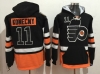 Philadelphia Flyers #11 Travis Konecny Black Pocket Hoodie Jersey