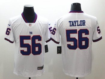 New York Giants #56 Lawrence Taylor White Color Rush Limited Jersey