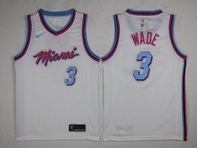 Miami Heat #3 Dwyane Wade White City Edition Swingman Jersey