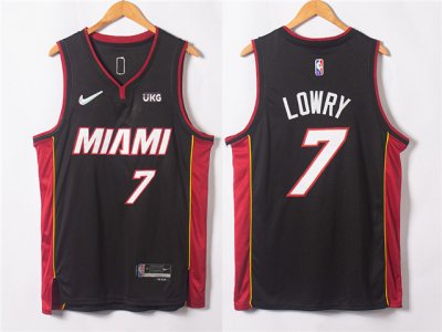 Miami Heat #7 Kyle Lowry Black Swingman Jersey