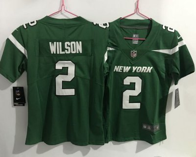 Womens New York Jets #2 Zach Wilson Green Vapor Limited Jersey