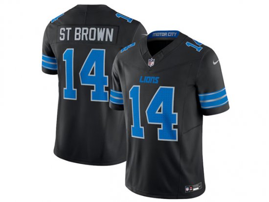 Detroit Lions #14 Amon-Ra St. Brown 2024 Black Vapor F.U.S.E. Limited Jersey