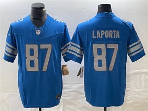 Detroit Lions #87 Sam LaPorta Blue Vapor F.U.S.E. Limited Jersey