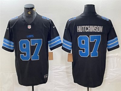 Detroit Lions #97 Aidan Hutchinson 2024 Black Vapor F.U.S.E. Limited Jersey