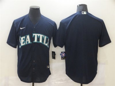 Seattle Mariners Blank Navy Cool Base Team Jersey