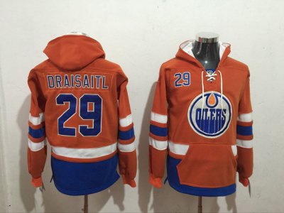 Edmonton Oilers #29 Leon Draisaitl Orange Hoodie