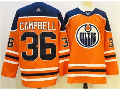 Edmonton Oilers #36 Jack Campbell Orange Jersey