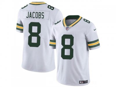 Green Bay Packers #8 Josh Jacobs White Vapor Limited Jersey