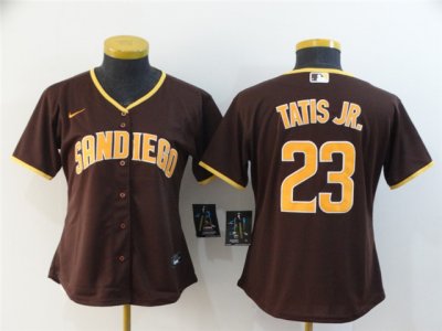 Women's San Diego Padres #23 Fernando Tatis Jr. Brown 2020 Cool Base Jersey