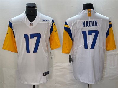 Los Angeles Rams #17 Puka Nacua White Limited Jersey