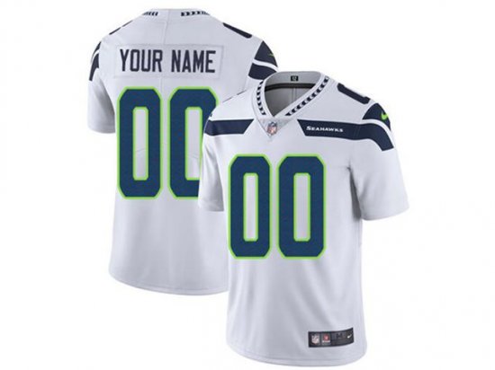 Seattle Seahawks #00 White Vapor Limited Custom Jersey