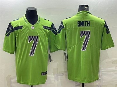 Seattle Seahawks #7 Geno Smith Green Color Rush Limited Jersey
