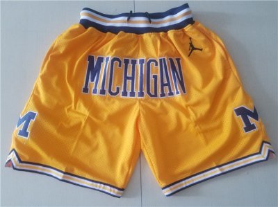 Michigan Wolverines Just Don Michigan Gold Basketball Shorts