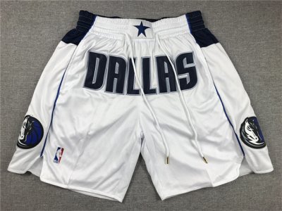 Dallas Mavericks Dallas White Basketball Shorts