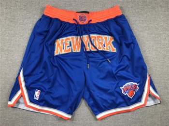 New York Knicks Just Don New York Blue Basketball Shorts