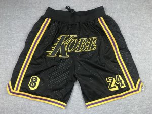 Los Angeles Lakers Just Don Kobe 8/24 Black Basketball Shorts