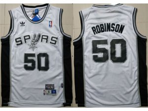 San Antonio Spurs #50 David Robinson White Hardwood Classics Jersey