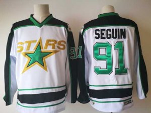 Dallas Stars #91 Tyler Seguin 1990's CCM Vintage White Jersey