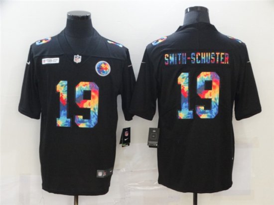 Pittsburgh Steelers #19 JuJu Smith-Schuster Black Rainbow Vapor Limited Jersey