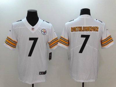 Pittsburgh Steelers #7 Ben Roethlisberger White Vapor Limited Jersey
