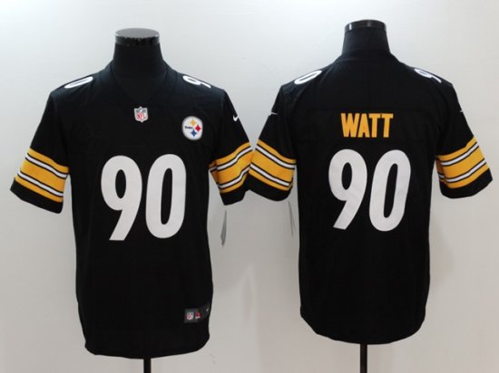 Pittsburgh Steelers #90 T.J. Watt Black Vapor Limited Jersey