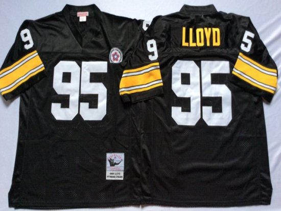 Pittsburgh Steelers #95 Greg Lloyd Throwback Black Jersey