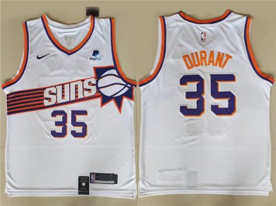 Phoenix Suns #35 Kevin Durant 2023-24 New White Swingman Jersey