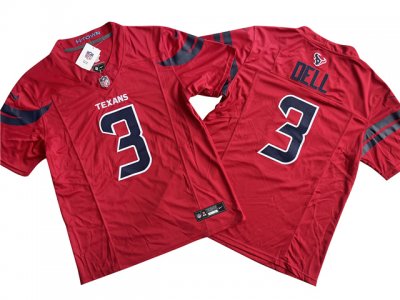 Houston Texans #3 Tank Dell 2024 Red Vapor F.U.S.E. Limited Jersey