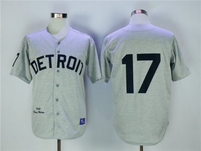 Detroit Tigers #17 Denny McLain 1968 Throwback Gray Jersey