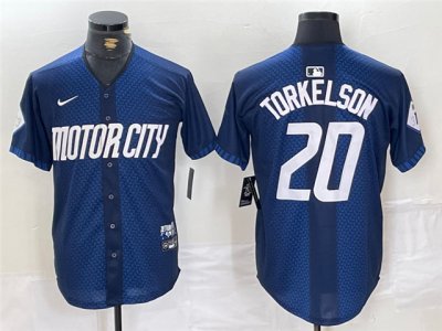 Detroit Tigers #20 Spencer Torkelson Navy 2024 City Connect Limited Jersey