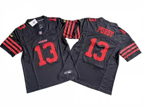 San Francisco 49ers #13 Brock Purdy Black Vapor F.U.S.E. Limited Jersey