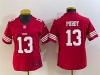 Womens San Francisco 49ers #13 Brock Purdy Red Vapor F.U.S.E. Limited Jersey