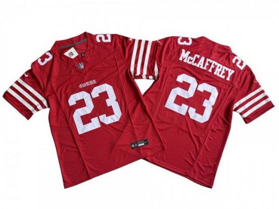 San Francisco 49ers #23 Christian McCaffrey Red Vapor F.U.S.E. Limited Jersey