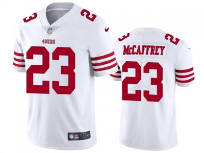 Youth San Francisco 49ers #23 Christian McCaffrey 2022 White Vapor Limited Jersey