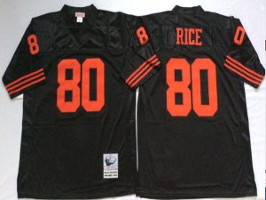 San Francisco 49ers #80 Jerry Rice Throwback Black Jersey