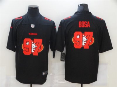 San Francisco 49ers #97 Nick Bosa Black Shadow Logo Limited Jersey