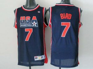 1992 Olympic Team USA #7 Larry Bird Navy Jersey