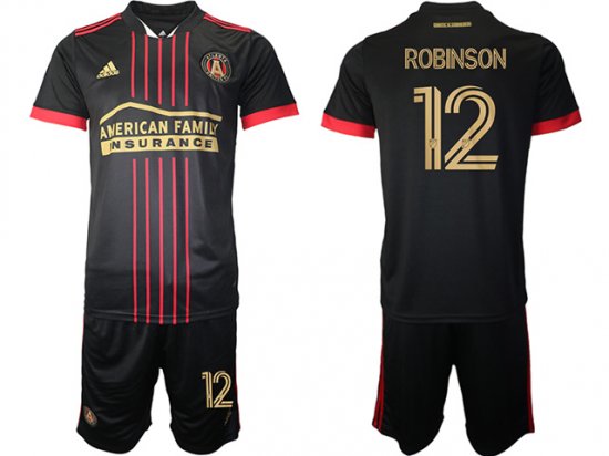 Club Atlanta United FC #12 Robinson Home Black 2021/22 Soccer Jersey