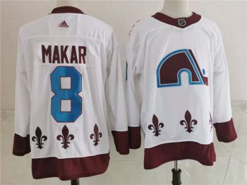 Colorado Avalanche #8 Cale Makar 2020-21 Reverse Retro White Jersey