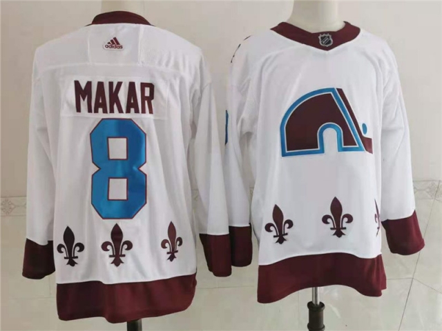 Colorado Avalanche #8 Cale Makar 2020-21 Reverse Retro White Jersey - Click Image to Close