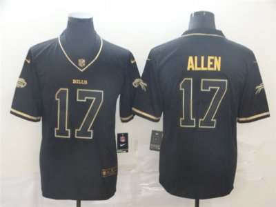 Buffalo Bills #17 Josh Allen Black Gold Vapor Limited Jersey