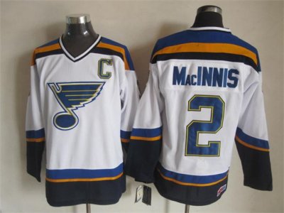 St. Louis Blues #2 Al MacInnis 1998 CCM Vintage White Jersey