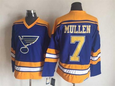 St. Louis Blues #7 Joe Mullen 1980's CCM Vintage Blue Jersey